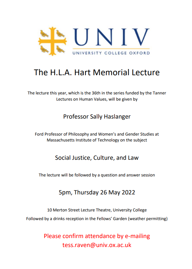 Hart Lecture poster