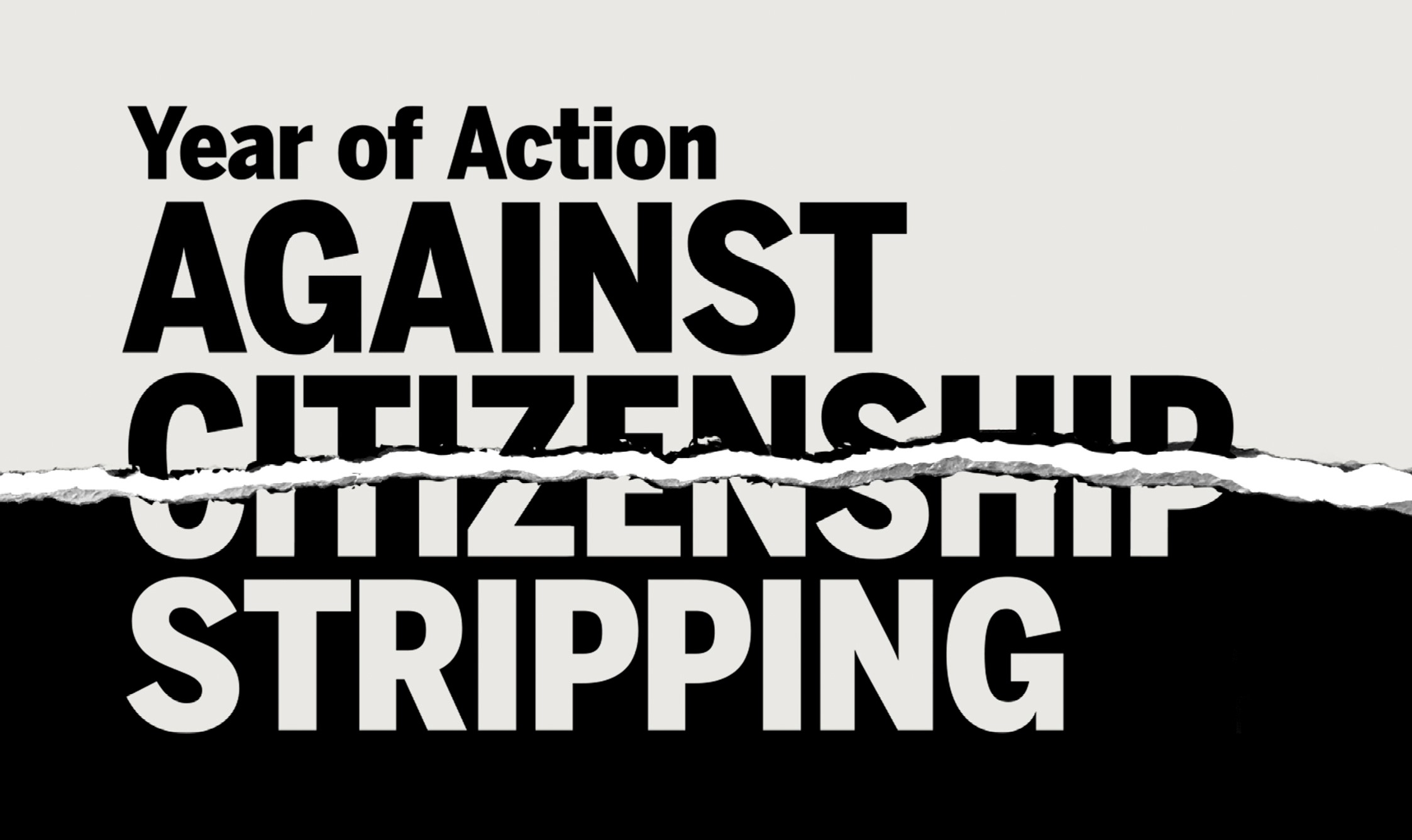 Year of Action against Citizenship Stripping Logo