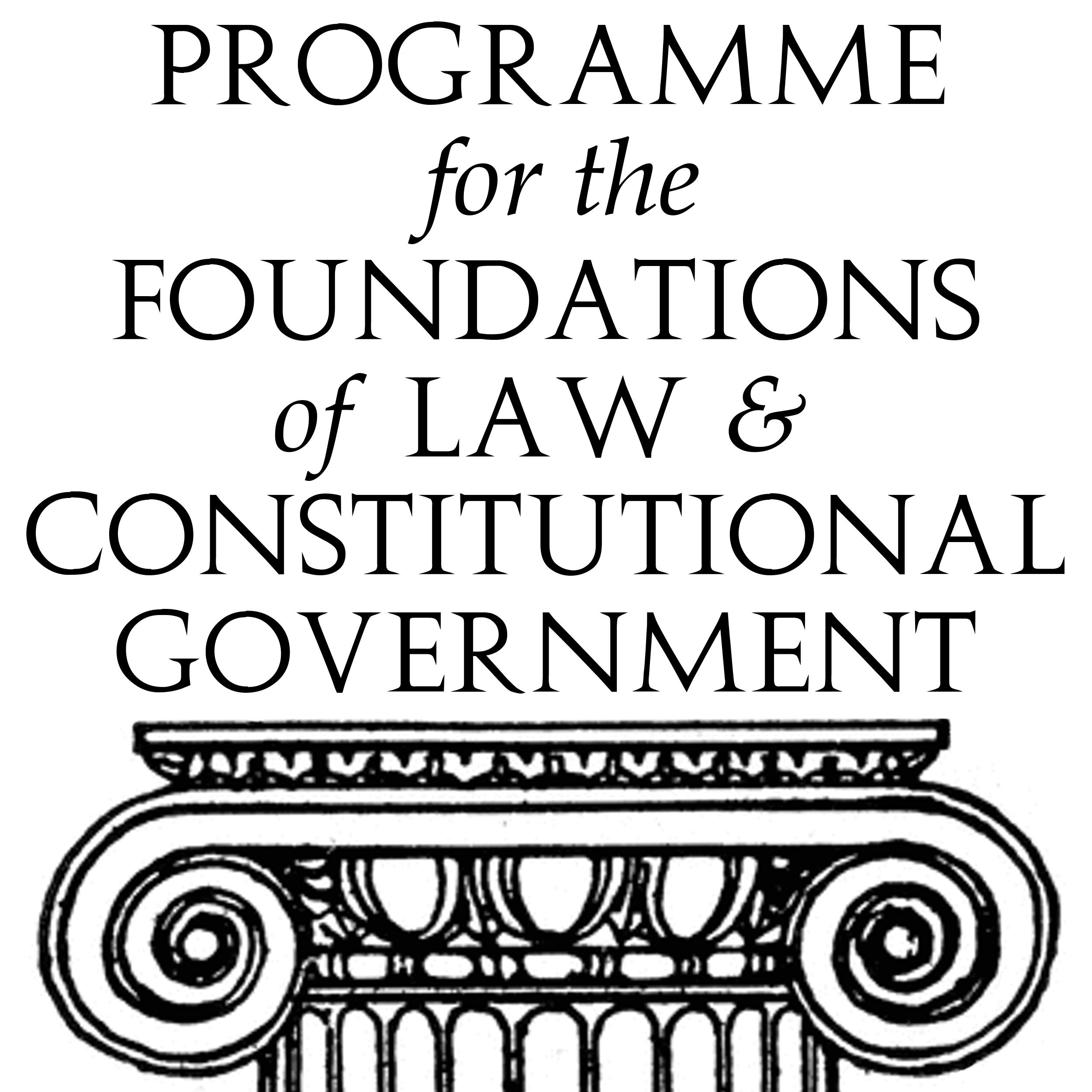 logo for the Programme for the Foundations of Law & Constitutional Government