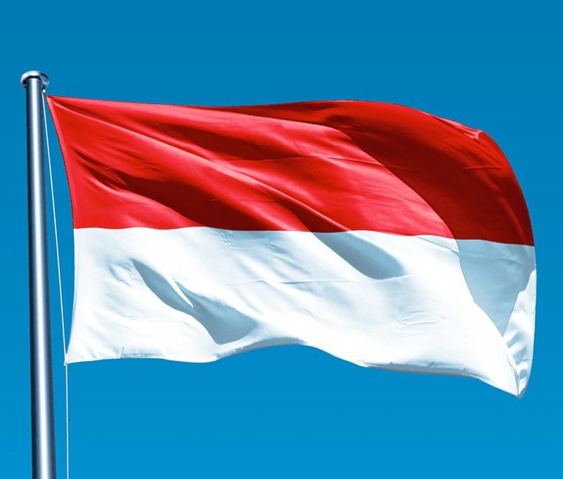 The national flag of Indonesia